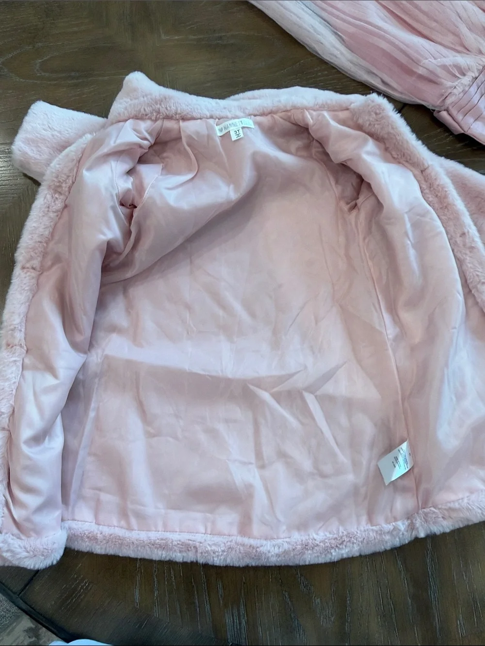 Carter's Plush Pink Faux-Fur Pea Coat